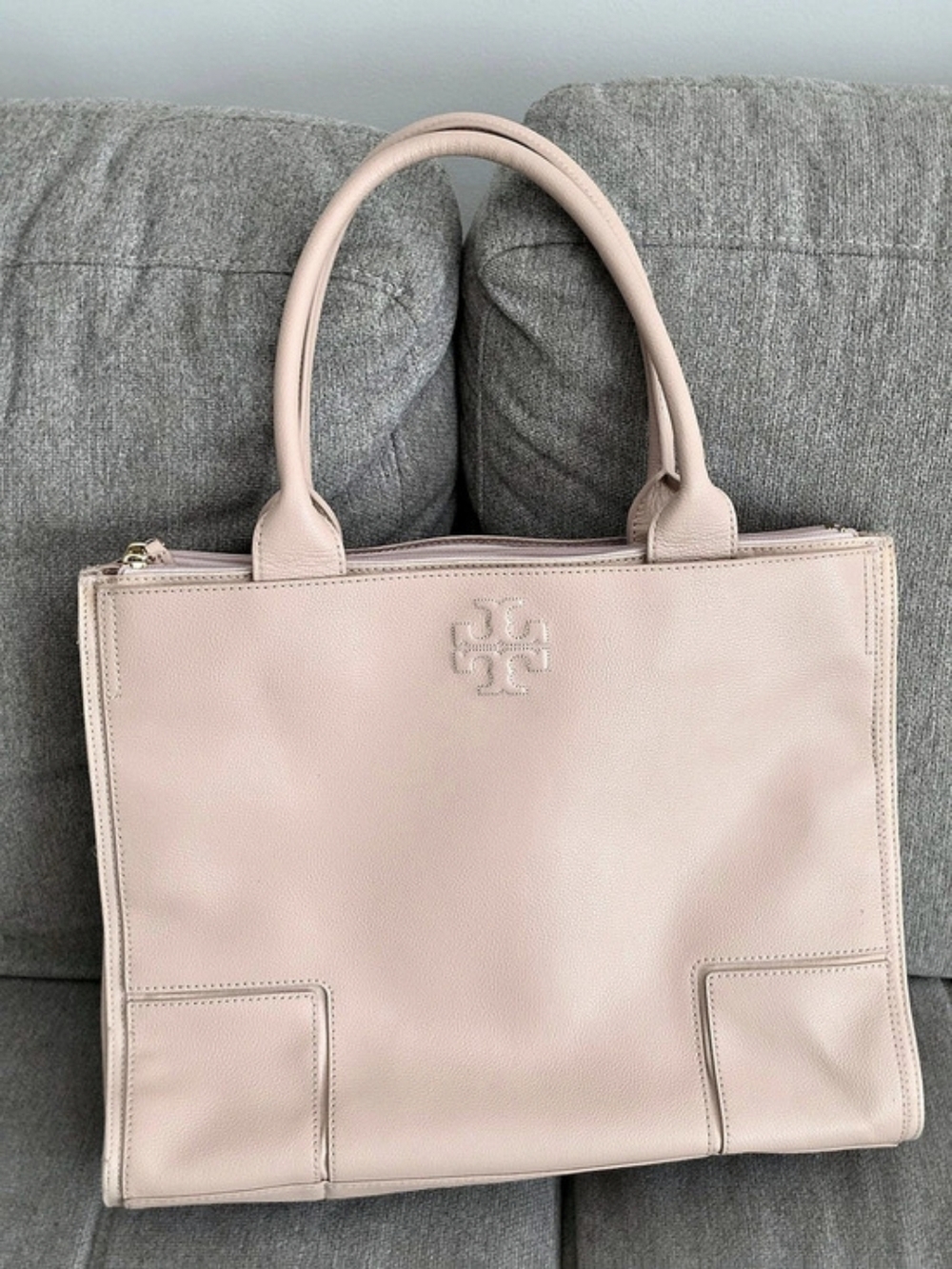 Tory Burch Robinson Double Zip Tote in Pink